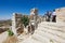 People visit Ajloun fortress in Ajloun, Jordan.