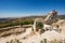 People visit Ajloun fortress ruins in Ajloun, Jordan.