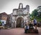 People visit Dutch Fort in Melaka, Malaysia