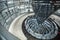 People visit the modern dome on the roof of the Reichstag.