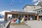 People visit observation platform of Grossglockner Pasterze Glacier in Austria.