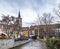 people visit the touristic part of the city of Erfurt