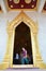 People visit Wat Traimit