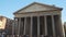 People visiting antique Pantheon church in Rome, famous touristic place