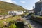 People visiting Boscastle North Cornwall England UK between Bude and Tintagel on a beautiful sunny blue sky day
