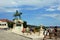 People visiting Buda palace in Budapest