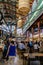 People visiting and eating in the famous central market of Florence called `Mercato centrale`