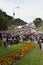 People visiting the Saint Isidro meadow and the fair booths on the day of the patron saint of madrid