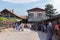 People visiting the War Tunnel Museum building in Sarajevo. Also known as Tunel spasa or Tunnel of Hope.