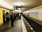 People waiting in a central U rail stations in Berlin Germany