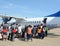 People waiting for coming to airplane at the airport in Cam Ranh, Vietnam