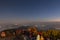 People are waiting for the first light of new year`s day with stars in the sky and Kangchenjunga mountain in the dawn.