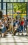 People waiting at Keleti west train station