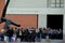 People waiting in line to enter The United States Holocaust Memorial Museum, Washington,DC,2015