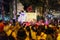 People waiting for live performance Chinese opera at night market in Hanoi, Vietnam