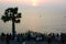 People waiting for sunset. Phromthep Cape. Phuket. Thailand