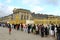 People waiting to enter the Palace of Versailles