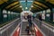 People waiting for train of U-Bahn and S-Bahn rapid in Berlin, Germany