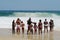 People waiting for the wave at Copacabana beach