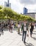 People walk along the Zeil in Frankfurt am Main