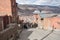 People walk down in a street of La Paz city, Bolivia