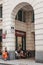 People walk past Pret A Manger shop in City of London, London, UK.