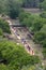 People walk through the Royal Gardens at Sigiriya Rock Fortress.