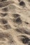 People walked in the sand of the beach of La Bernerie-en-Retz (France)