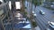 People walking along Las Vegas strip - aerial view - LAS VEGAS-NEVADA, OCTOBER 11, 2017