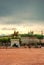 People walking along main square of Lyon