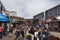 People walking along Pier 39 dock in San Francisco