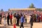 People walking around Desert Festival grounds, Jaisalmer, India