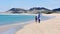 People walking on beach in Quy Nhon, Vietnam