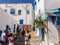 People walking in the city center, Sidi Bou Said, Carthage, Tunisia