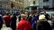 People walking in Eminonu district in the train station, istanbul, Turkey