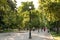 People walking in the Forestal Park, the more traditional urban park in the city,  Santiago de Chile