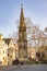 People walking in front of church in oxford town