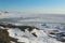 People Walking on the Frozen Baltic Sea, Helsinki, Finland.