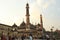 People walking in a historical tomb of Nawabs