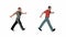 People walking illustration, seamless loop