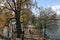 People  walking on the isle of the swans in Paris