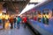 People walking at Jaipur Junction railway station in Rajasthan,