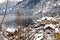 People walking at the lakeside at Hallstatt Lake in Upper Austria