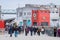 People walking in Montreal old port