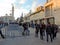 People walking near the Church of Nativity, Bethlehem on Christmas eve