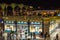 People walking at night street of Las Americas town on Tenerife island