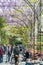 People walking and and relaxing in wisteria lane fuxing park sh