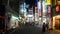People walking at small alley in night time at Shinjuku