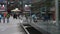 People walking through the Sony Center at Berlin Potsdamer Platz