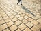 People walking on Stone Pavement outdoor space